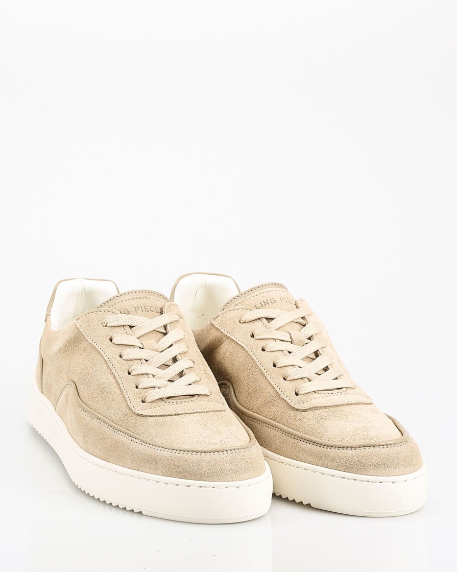 Herenschoenen Filling Pieces | Filling Pieces Mondo Suede Lux Beige Sneakers