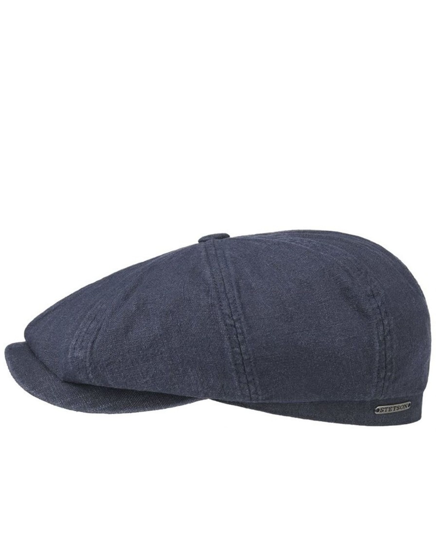 Accessoires Stetson | Stetson Hatteras Linnen Flat Cap