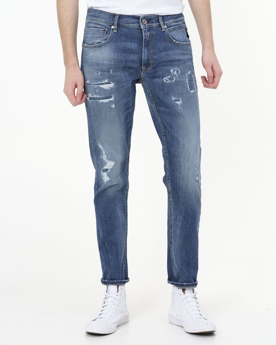 Herenkleding Replay | Replay Mickym Broken Edge Jeans