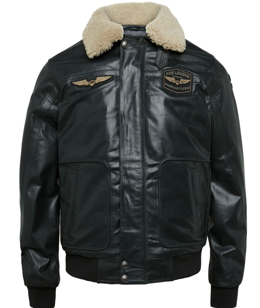 Herenkleding PME Legend | Pme Legend Hudson Bomber Leren Jas