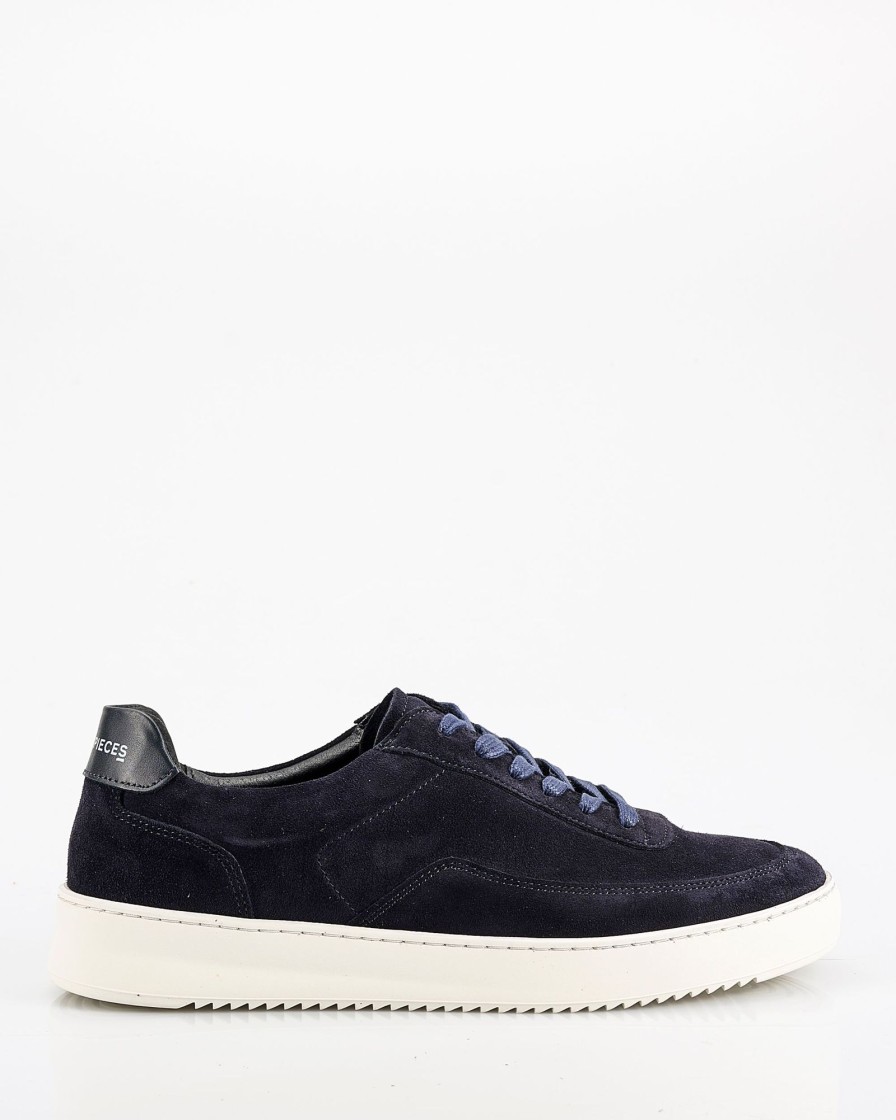 Herenschoenen Filling Pieces | Filling Pieces Mondo Suede Organic Navy Sneakers